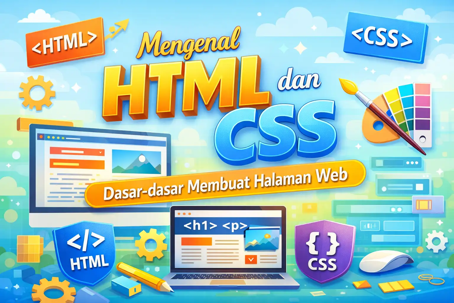 Cover artikel tentang Mengenal HTML dan CSS: Dasar-dasar Membuat Halaman Web