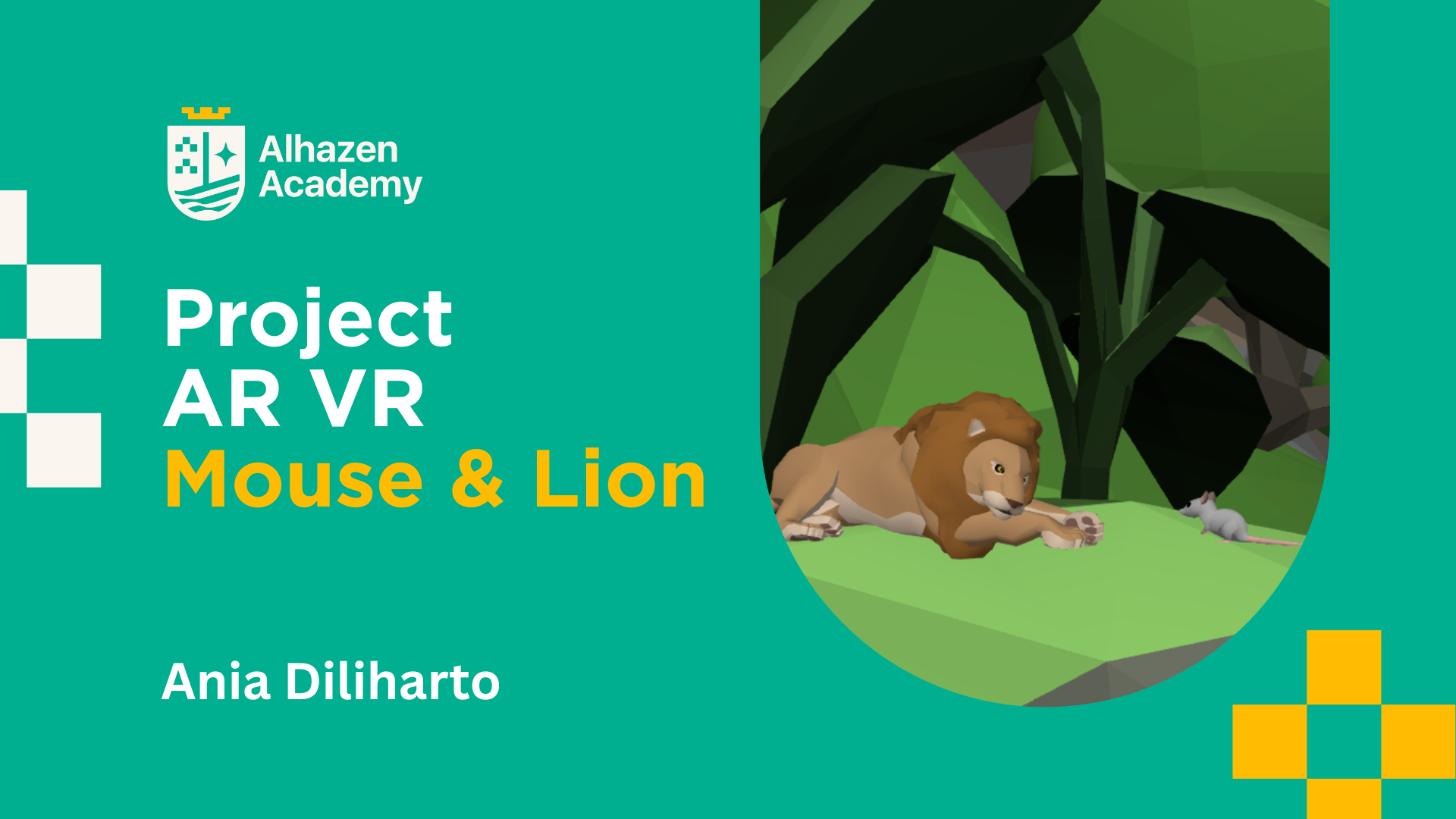 Hasil karya siswa Mouse & Lion