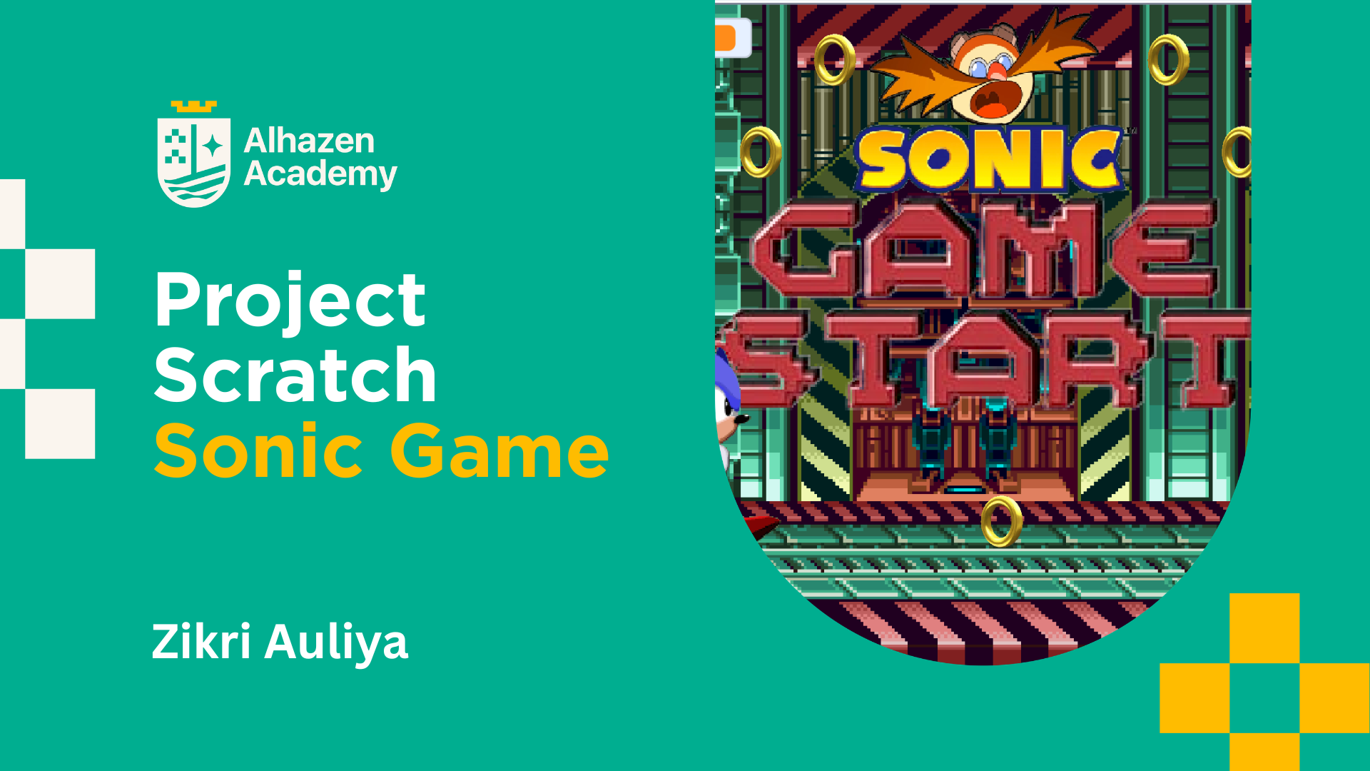 Hasil karya siswa Sonic Game