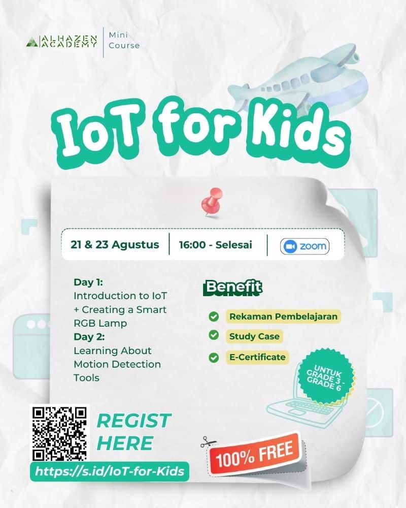 Kursus Internet ofThings gratis untuk anak