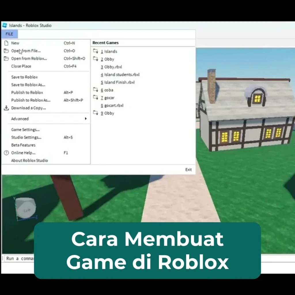 Cara membuat game di roblox laptop